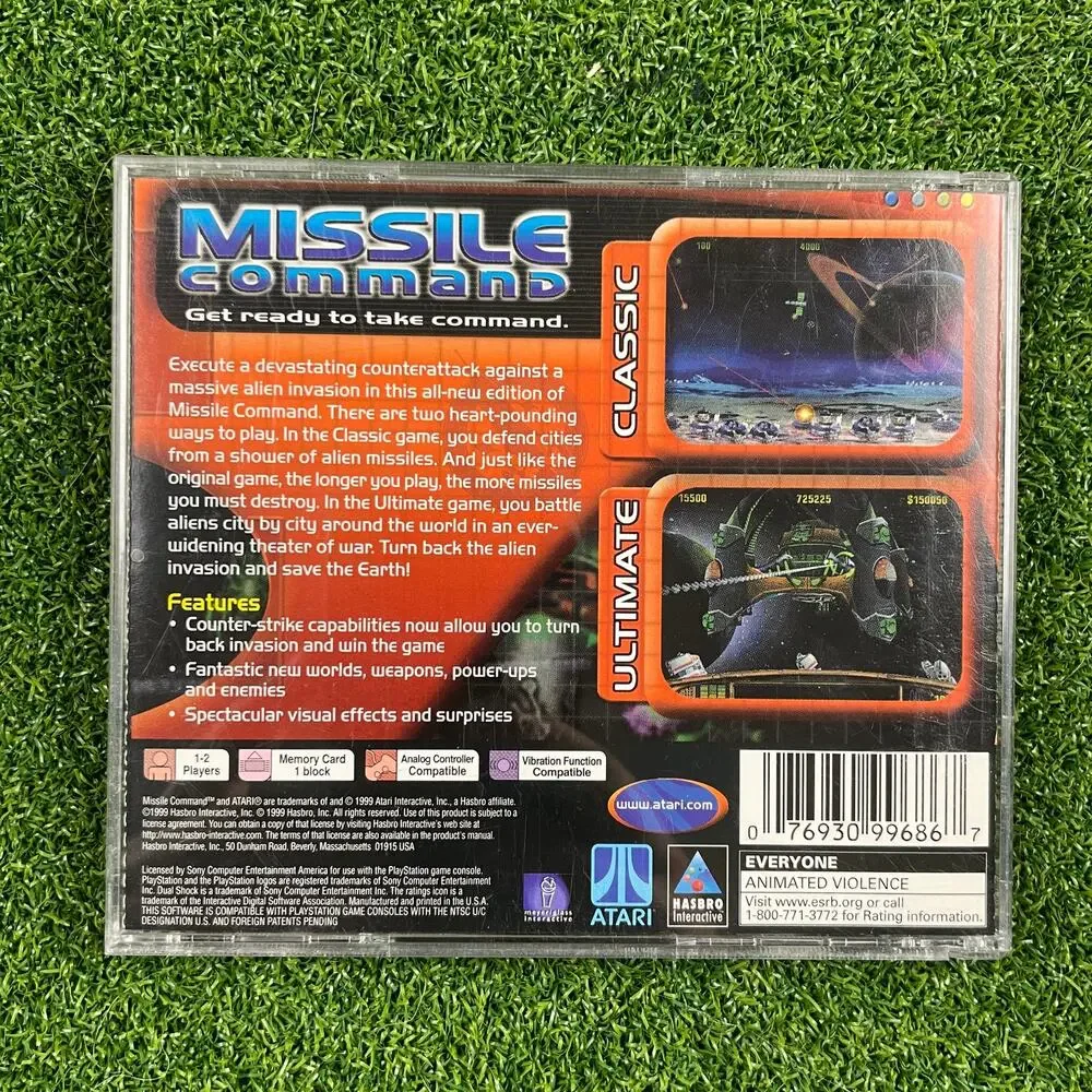 Missile Command (Sony PlayStation 1, 1999) Complete